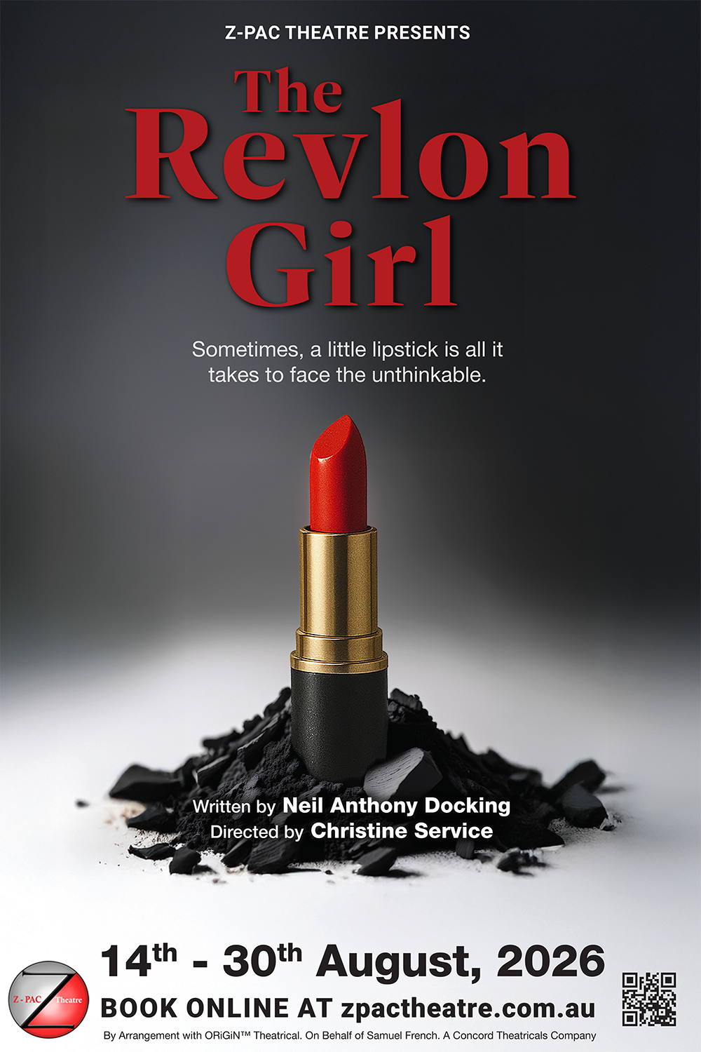 The Revlon Girl - Front Poster z-pac theatre hervey bay view from the road